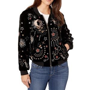 Johnny Was Velvet Bomber Jacket